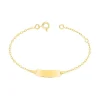 Bracelet Bébé Gourmettes EDORA OR 750/1000 Jaune Maille Forçat EDOL228-13