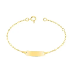 Bracelet Bébé Gourmettes EDORA OR 750/1000 Jaune Maille Forçat EDOL228-13