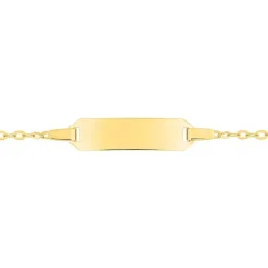 Bracelet Bébé Gourmettes EDORA OR 750/1000 Jaune Maille Forçat EDOL228-13