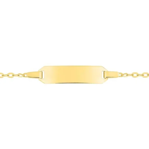 Bracelet Bébé Gourmettes EDORA OR 750/1000 Jaune Maille Forçat EDOL228-13