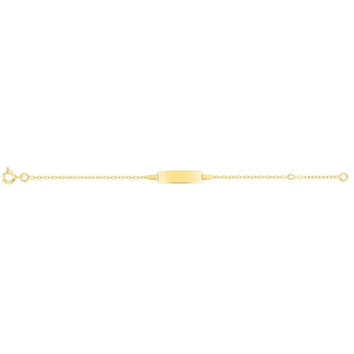 Bracelet Bébé Gourmettes EDORA OR 750/1000 Jaune Maille Forçat EDOL228-13
