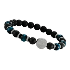 Bracelet Beads Homme JOURDAN YASUR Onyx et Œil de Tigres