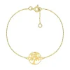 Bracelet Chaîne Femme EDORA ARBRE DE VIE Or 375/1000