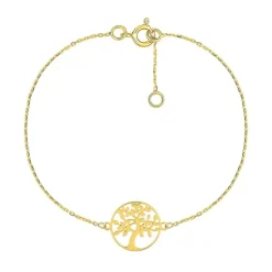 Bracelet Chaîne Femme EDORA ARBRE DE VIE Or 375/1000