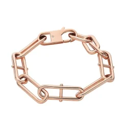 Bracelet Chaîne Femme FOSSIL HERITAGE D-LINK Acier Doré Rose