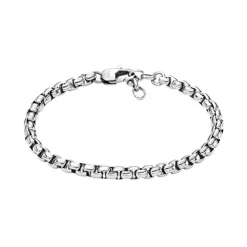 Bracelet Chaîne Homme 20CM FOSSIL ALL STACKED UP Acier Argenté