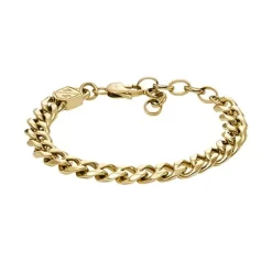 Bracelet Chaîne Homme 16.5CM FOSSIL BOLD CHAINS Acier Doré