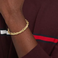 Bracelet Chaîne Homme TOMMY HILFIGER ROPE CHAIN Acier Doré