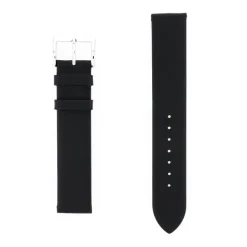 Bracelet Cuir Agneau Lisse TRENDY 18/18mm Noir Sans couture Doublure Agneau