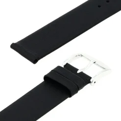 Bracelet Cuir Agneau Lisse TRENDY 18/18mm Noir Sans couture Doublure Agneau