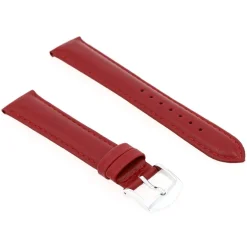 Bracelet Cuir Agneau SCREEN 18/16mm Rouge Couture T/T Doublure Vachette nubuck