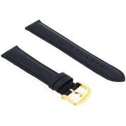 Bracelet Cuir Agneau SCREEN 18/16mm Marine Couture T/T Doublure Vachette nubuck