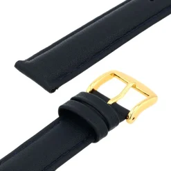 Bracelet Cuir Agneau SCREEN 18/16mm Marine Couture T/T Doublure Vachette nubuck