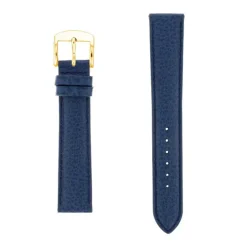 Bracelet Cuir Buffle Mat BUFFALO 18/16mm Marine Couture T/T Doublure Vachette logos