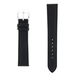 Bracelet Cuir Buffle Mat BUFFALO 18/16mm Noir Couture T/T Doublure Vachette logos