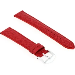 Bracelet Cuir Buffle Mat BUFFALO 18/16mm Rouge Couture T/T Doublure Vachette logos