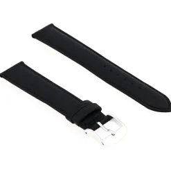 Bracelet Cuir Buffle Mat BUFFALO 18/16mm Noir Couture T/T Doublure Vachette logos