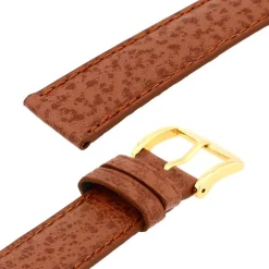 Bracelet Cuir Buffle Mat BUFFALO 18/16mm Gold Couture T/T Doublure Vachette logos