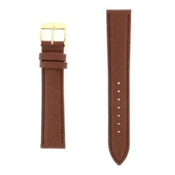 Bracelet Cuir Vachette grain lézard Mat OPALINE 18/16mm Vison Couture T/T Doublure Vachette nubuck