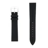 Bracelet Cuir Vachette grain lézard Mat OPALINE 18/16mm Noir Couture T/T Doublure Vachette nubuck