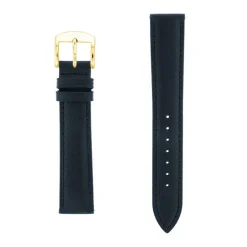 Bracelet Cuir Vachette grain saffiano SOHO 18/16mm Marine Couture T/T Doublure Vachette nubuck Anse D'Clic