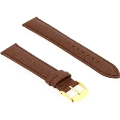 Bracelet Cuir Vachette grain lézard Mat OPALINE 18/16mm Vison Couture T/T Doublure Vachette nubuck