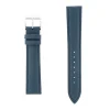 Bracelet Cuir Vachette satinée MIAMI 18/16mm Marine Couture T/T Doublure Vachette nubuck