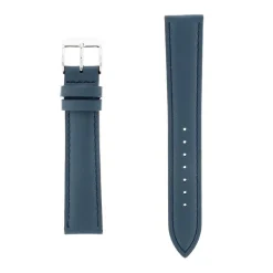 Bracelet Cuir Vachette satinée MIAMI 18/16mm Marine Couture T/T Doublure Vachette nubuck