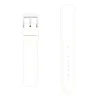 Bracelet Cuir Vachette satinée MIAM118/16mm Blanc Couture T/T Doublure Vachette nubuck