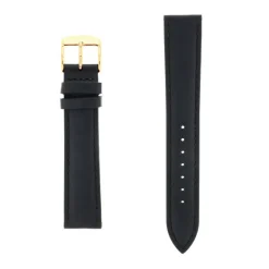 Bracelet Cuir Vachette satinée MIAM118/16mm Noir Couture T/T Doublure Vachette nubuck