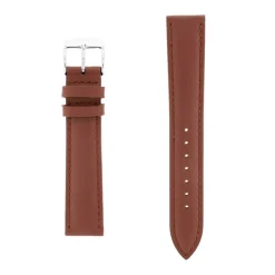 Bracelet Cuir Vachette satinée NEW YORK 18/16mm Vison Couture T/T Doublure Vachette nubuck Anse D'Clic