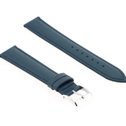 Bracelet Cuir Vachette satinée MIAMI 18/16mm Marine Couture T/T Doublure Vachette nubuck