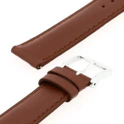 Bracelet Cuir Vachette satinée NEW YORK 18/16mm Vison Couture T/T Doublure Vachette nubuck Anse D'Clic