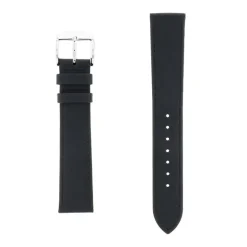 Bracelet Cuir Veau box LEEDS 18/16mm Noir Couture T/T Doublure Vachette nubuck