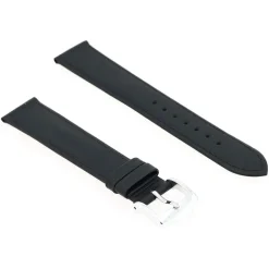 Bracelet Cuir Veau box LEEDS 18/16mm Noir Couture T/T Doublure Vachette nubuck