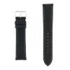 Bracelet Cuir Veau déperlant Mat NEPTUNE 20/18mm Noir Couture/Tranche Gris Doublure Veau déperlant