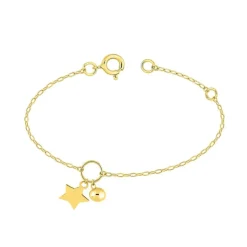 Bracelet Enfant Etoile EDORA OR 375/1000 Jaune EDO497133.00-14