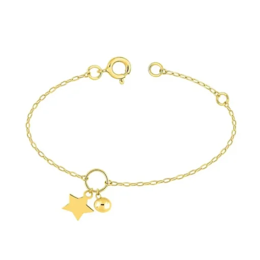 Bracelet Enfant Etoile EDORA OR 375/1000 Jaune EDO497133.00-14