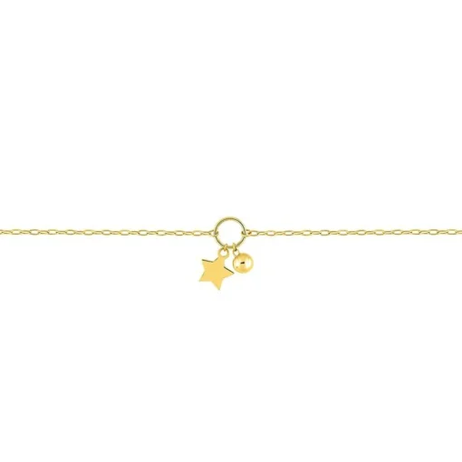 Bracelet Enfant Etoile EDORA OR 375/1000 Jaune EDO497133.00-14