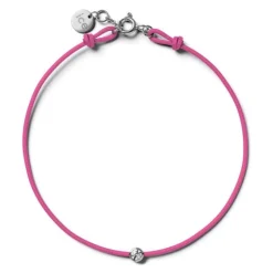 Bracelet Enfant ICE DIAMOND CORD KIDS Cordon Neon Pink Diamant