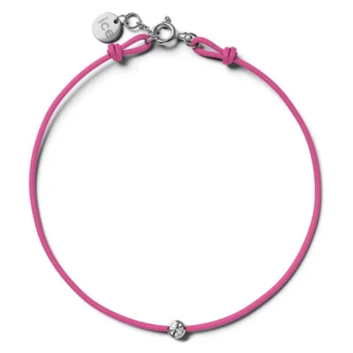 Bracelet Enfant ICE DIAMOND CORD KIDS Cordon Neon Pink Diamant