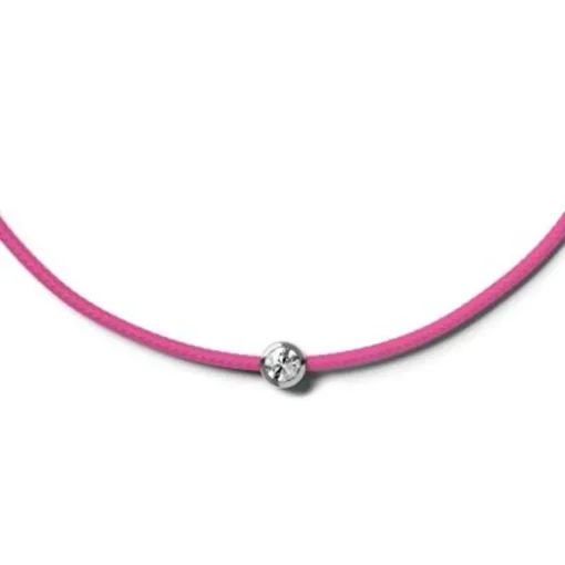 Bracelet Enfant ICE DIAMOND CORD KIDS Cordon Neon Pink Diamant