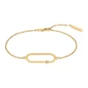 Bracelet femme CALVIN KLEIN ELONGATED OVAL acier doré et cristaux