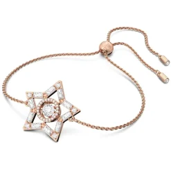 Bracelet femme Swarovski Stella métal doré rose et cristaux