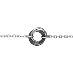 Bracelet Femme Anneaux EDORA Acier et Céramique Noire