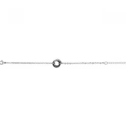 Bracelet Femme Anneaux EDORA Acier et Céramique Noire