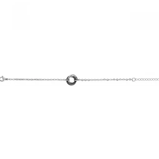 Bracelet Femme Anneaux EDORA Acier et Céramique Noire
