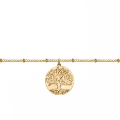 Bracelet femme arbre de vie EDORA PLAQUE OR et oxydes