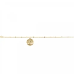 Bracelet femme arbre de vie EDORA PLAQUE OR et oxydes