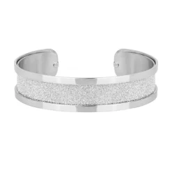 Bracelet Femme Bangle PHEBUS Acier Argenté et Glitter 831-216